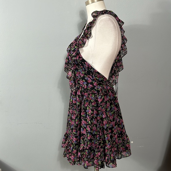 Zara Chiffon Floral Ruffle Strap Layered Skirt size XS - Picture 4 of 11